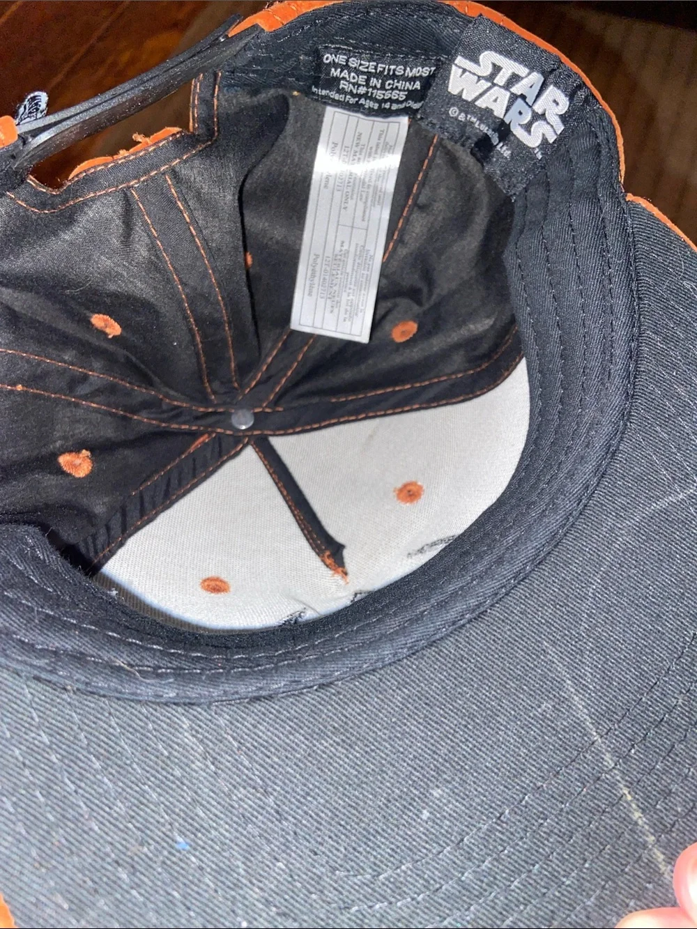 Star Wars Orange Kids Hat with Black Rebel Emblem